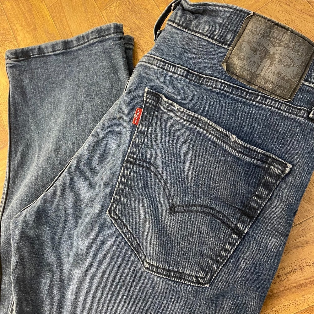 Levi­s 514 Men's 36x34 Dark Wash Straight Fit Denim Stretch Jeans
